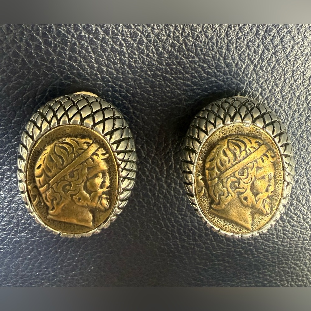 Vintage Greek Coin Earrings - Picture 5 of 8